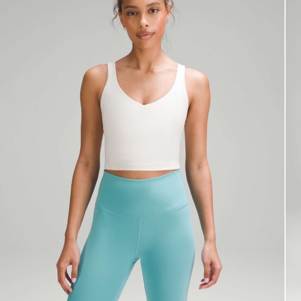 Lululemon white opal align tank size 4